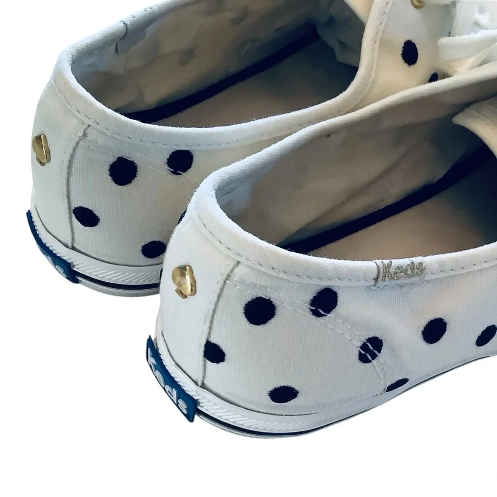 Kate Spade for Keds Black and White Polka Dot Sneakers Size 8
